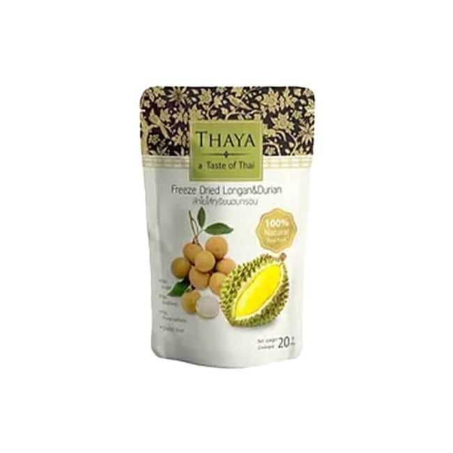 Thaya_Freeze Dried Longan and Durian _ 100% Real Fruit _ 20_Organic Village