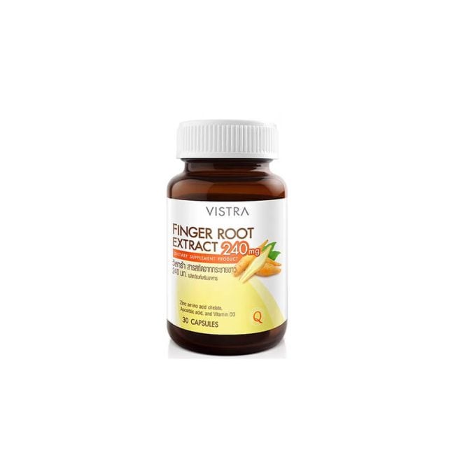 Vistra_Finger Root Extract_Dietary Supplement_240mg_30 Capsules_Organic Village