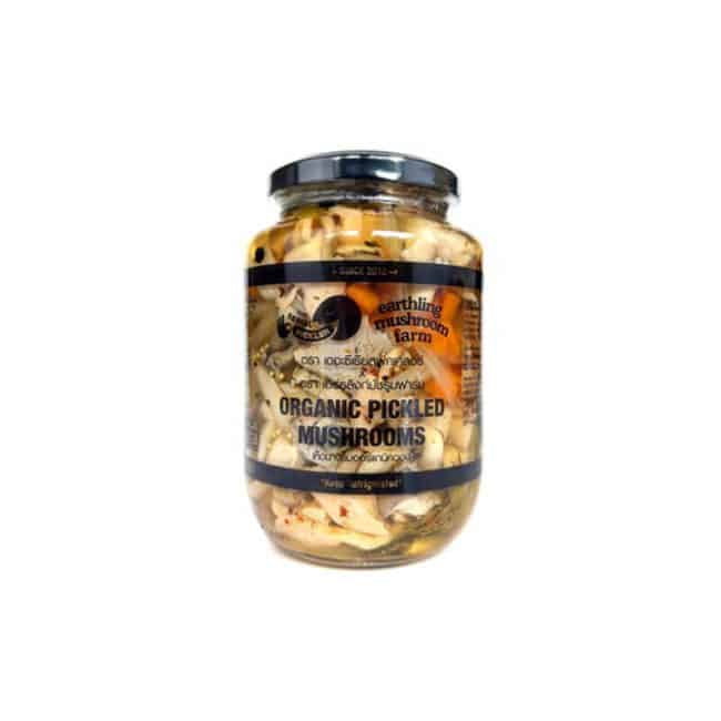 Organic Pickled Mushrooms _ Vinegar-Based _ with Extra Virgin Olive Oil_Organic Village