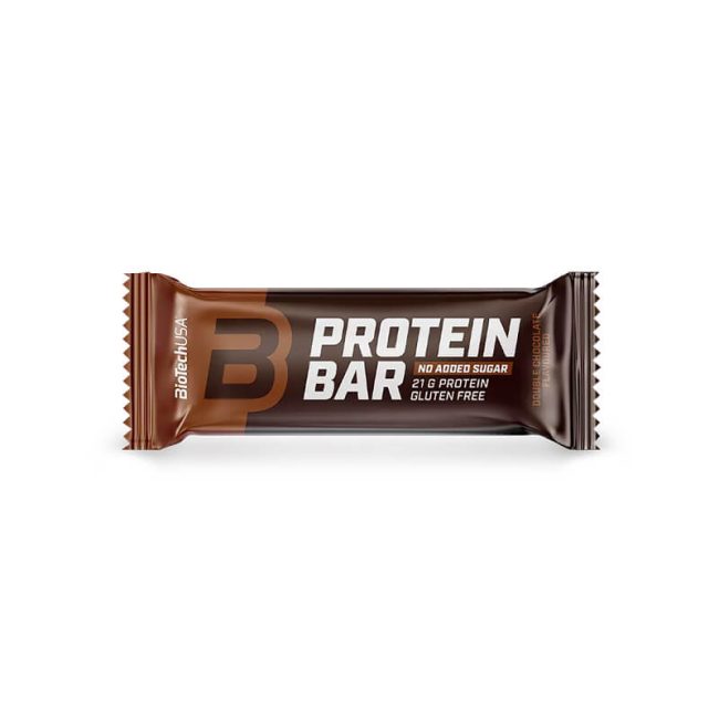 Protein Bar _ Double Chocolate Flavoured _ Gluten Free _ Low Sugar bio tech_Organic Village