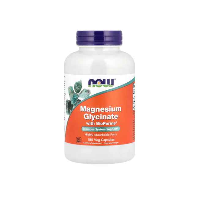 Magnesium Glycinate _ with BioPerine _ 180 Veg Capsules_Organic Village